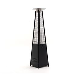 Stufa a gas da esterno in acciaio nero, 52 x 52 x 227 cm | Basilico