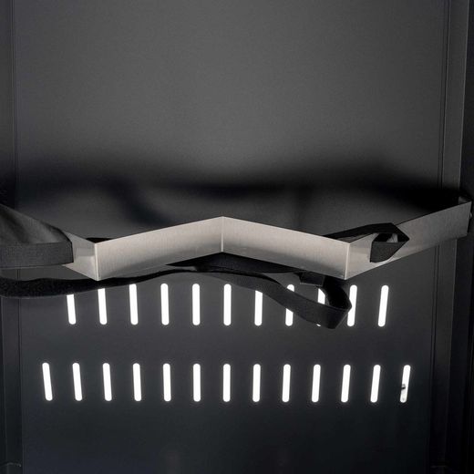 Stufa a gas da esterno in acciaio nero, 52 x 52 x 227 cm | Basilico