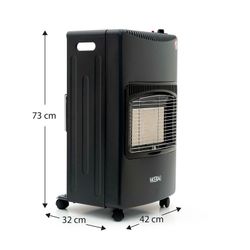 Black metal folding gas stove, 42 x 33 x 73 cm | new slim