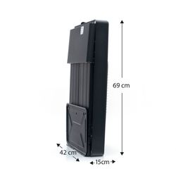 Black metal folding gas stove, 42 x 33 x 73 cm | new slim