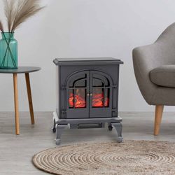 Black metal electric stove, 47 x 31 x 64 cm | vulcan