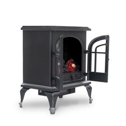 Fornello elettrico in metallo nero, 47 x 31 x 64 cm | Vulcano