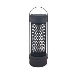 Outdoor Electric Heater in Metal Heat Black Black, Ø20x65cm