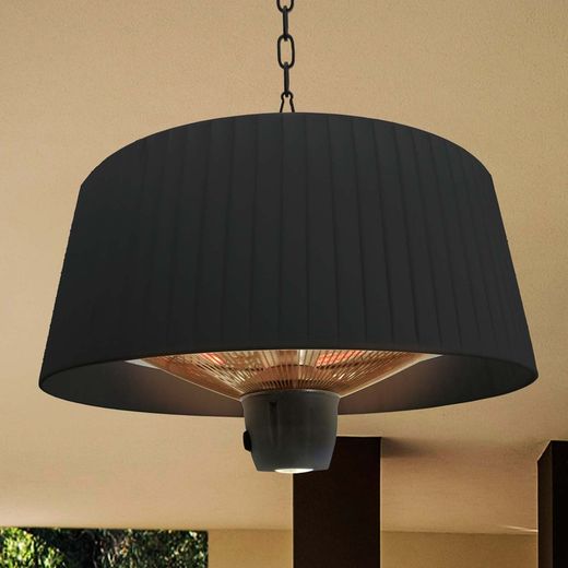 Elektroherd für Außendecke aus Metall Heat I Schwarz, Ø50x30cm