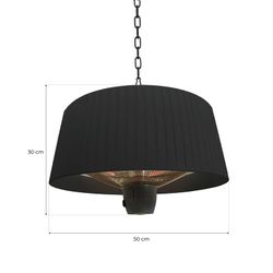 Elektroherd für Außendecke aus Metall Heat I Schwarz, Ø50x30cm