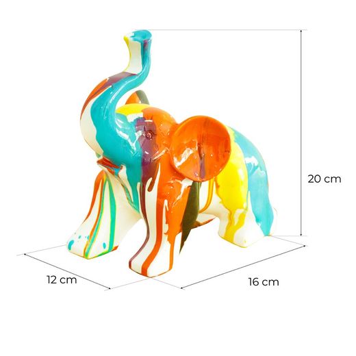 Kuatéh Hathi Babyolifant Figuur 19x12x20 cm Multicolor