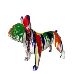 Εκπτωτική συσκευασία με 2 αξιολάτρευτα Boston Terrier σε πολύχρωμη πολυρεζίνη