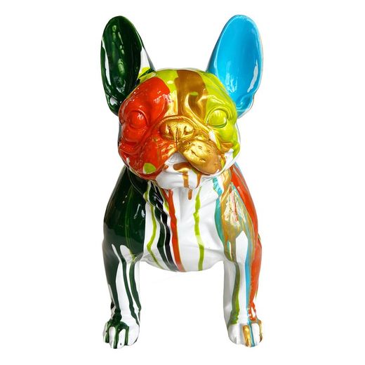 Figure Boston Terrier Sitting Kuatéh Nina 40x29x 45 cm Multicolor