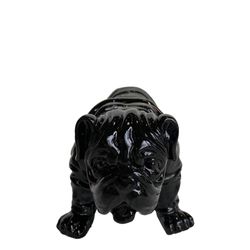 Lot de 3 adorables Bulldogs bleu, noir et orange, 23 x 14 x 11 cm