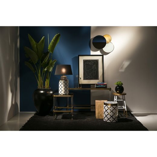 Figur i glas och guld, 8x8x29 cm