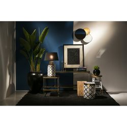 Glass and gold metal figure, 8x8x35 cm