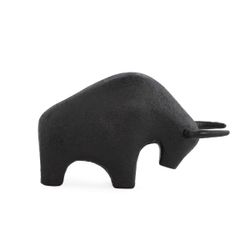 Figura de resina en negro, 33 x 11 x 20 cm | Natura Accent