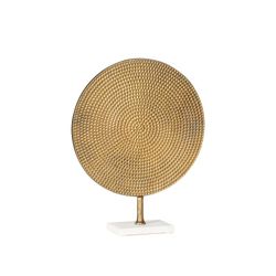 Gold/white aluminum decorative figure, 28 x 10 x 38 cm | Calypso