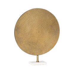 Gold/white aluminum decorative figure, 36 x 10 x 46 cm | Calypso