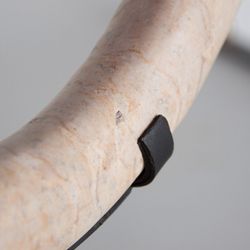 Decorative Figure M in White Marble, 30x10x43cm