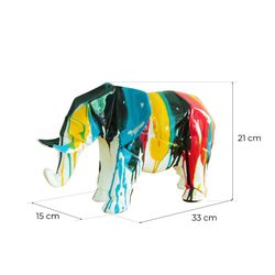 Kuatéh Amun Olifant Figuur 33x15x21 cm Multicolor