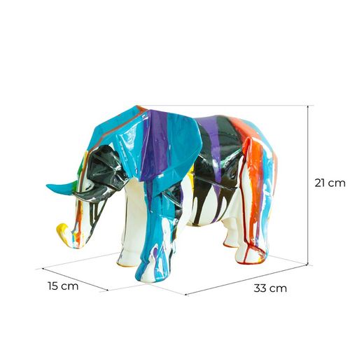 Kuatéh Amunet Elephant Figure 33x15x21 cm Multicolor