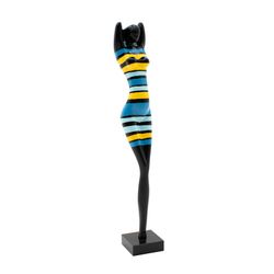 Figura decorativa feminina em poliresina | Âmbar
