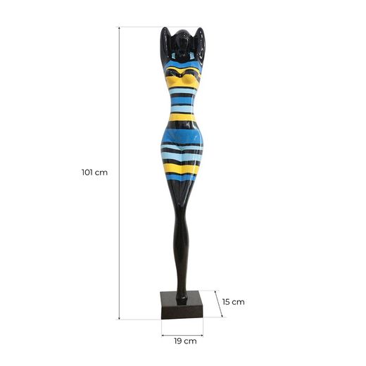 Figura decorativa feminina em poliresina | Âmbar