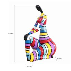 Veelkleurig Polyresin decoratief figuur | Rachel