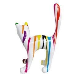 Pack discount de 2 chats en polyrésine multicolore, tailles S et L