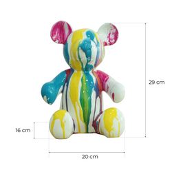 Figuur Kuatéh teddybeer 20x16x29 cm Multicolor