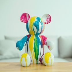 Figuur Kuatéh teddybeer 20x16x29 cm Multicolor