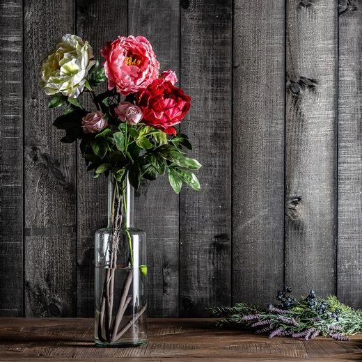 Fleur de pivoine rose, Ø19x97cm