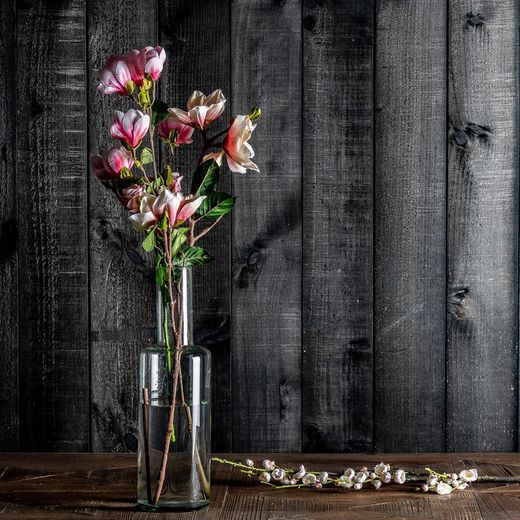 Wit/Roze Yulan Bloem, Ø16x101cm