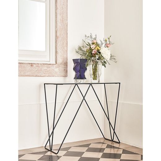 Vaso in vetro blu, Ø 13,5 x 28,8 cm | frattale