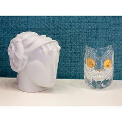 Vase aus transparentem und vergoldetem Glas und Gold, Ø 10,7 x 16 cm | oder Mocho