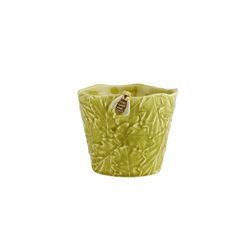 Vaso in maiolica verde, 16,5 x 14 x 12 cm | Giardino degli insetti