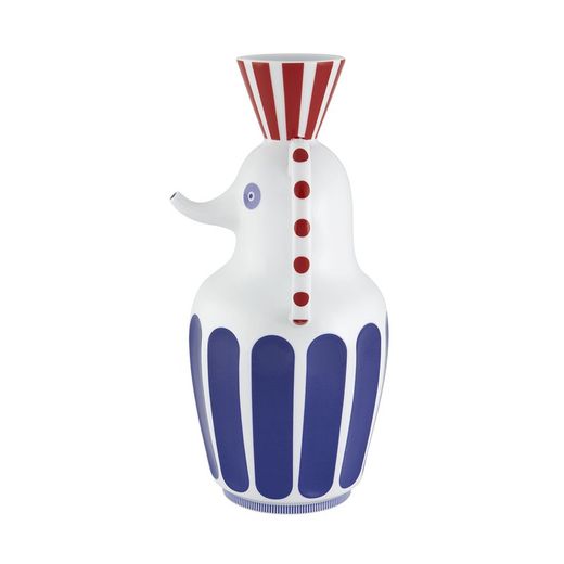 Dekorative Elefantenvase aus Porzellan in Mehrfarben, 20,4 x 14,9 x 32,3 cm | Folkifunki