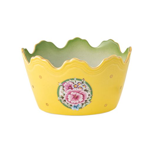 Petit vase en porcelaine multicolore, 14,3 x 12 x 8,1 cm | Hérança