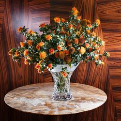 Vase L of transparent glass, Ø 29 x 30 cm | garlands