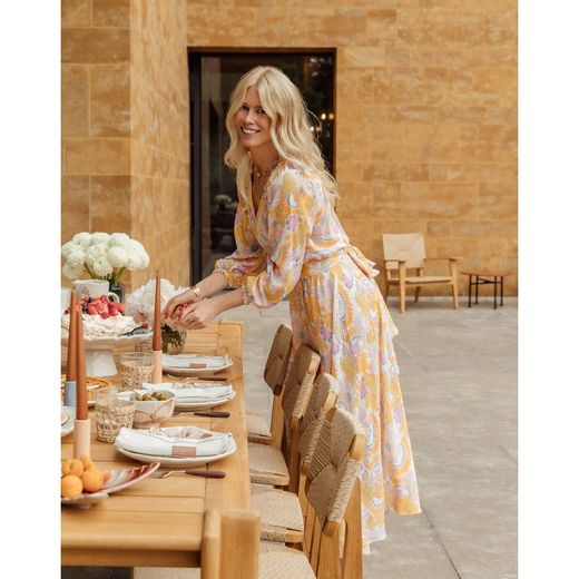 L faience vase in beige and multicolor, 36.6 x 35.8 x 29.5 cm | Cloudy Butterflies