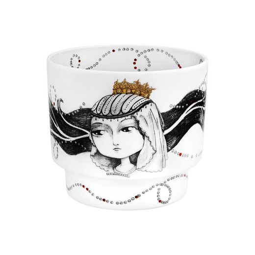Florero reina Leonor de porcelana en multicolor, 18 x 18 x 15,7 cm | Raihas de Portugal