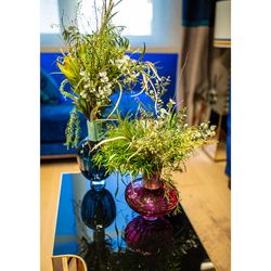 Vase S aus Kristall und rosafarbenem Glas, Ø 22 x 23 cm | caneleto