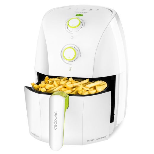 Freidora de Aire Cecofry Compact Rapid Blanco Cecotec Blanco/Verde, 23x28x30 cm