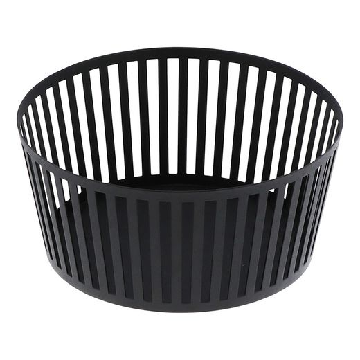 Frutero alto de acero en negro, Ø 21,5 x 10 cm | Tower