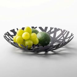 Coupe à fruits en acier noir, Ø 26 x 4,5 cm | La tour