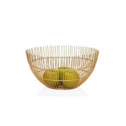 Coupe à fruits en métal avec tiges dorées, Ø32x16 cm