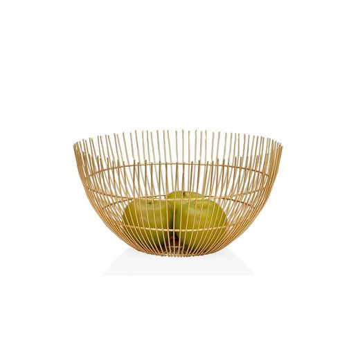 Coupe à fruits en métal avec tiges dorées, Ø32x16 cm