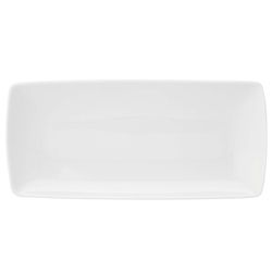 Plat à baguette en porcelaine Carré Whité, 32,4x14,5x2,8 cm