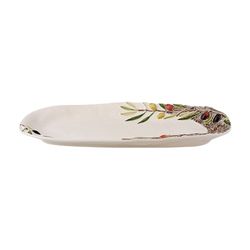 Large off-white earthenware serving dish, 40.5 x 16 x 4.2 cm | Olival