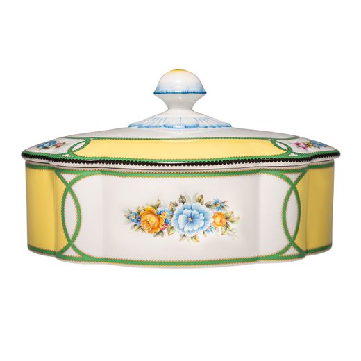 Boîte en porcelaine multicolore, 25,3 x 19,7 x 16 cm | Hérança