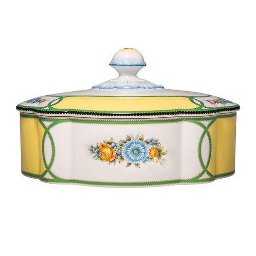 Boîte en porcelaine multicolore, 25,3 x 19,7 x 16 cm | Hérança