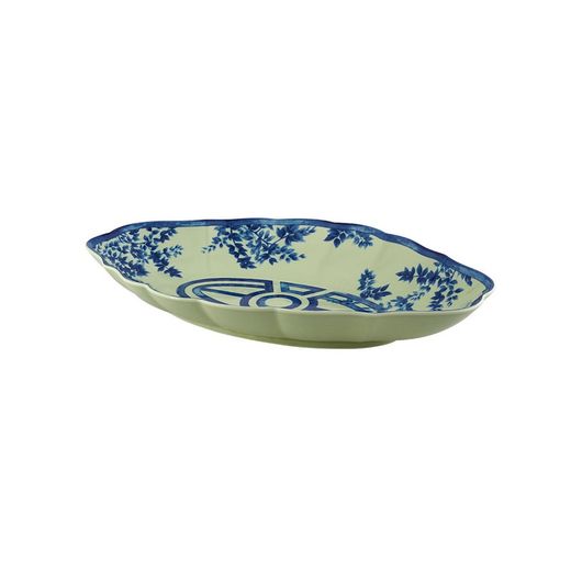 Medium Porcelain Platter in Antique Blue and White, 34.6 x 23 x 5 cm | The Meaning