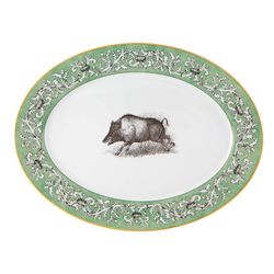 Grand plat ovale en porcelaine Casa de Alba, 42,5x32,3x3,4 cm