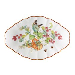 Medium oval porcelain platter in multicolour, 34.4 x 22.8 x 5 cm | Paço Real